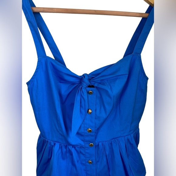 J. Crew Tie-Front Button-Up Peplum Top in Cotton Poplin NWT Size 4 - Picture 7 of 11